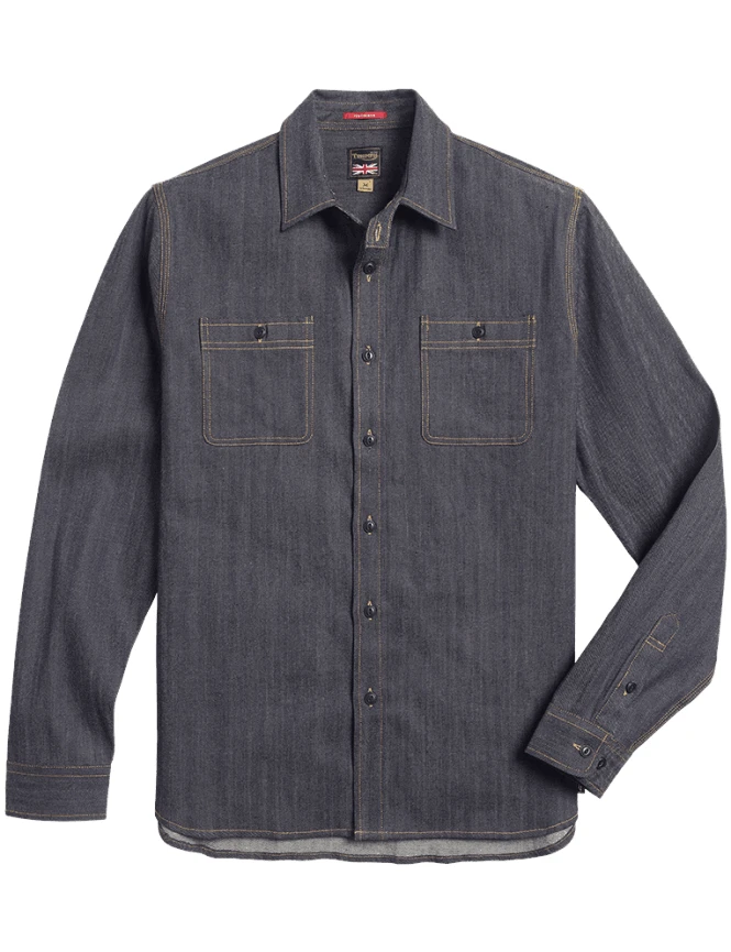 Hapton Denim Shirt - Indigo Hapton Denim Shirt - Indigo -FatBuddhaStore Clothing hapton denim shirt indigo p30937 106779 medium
