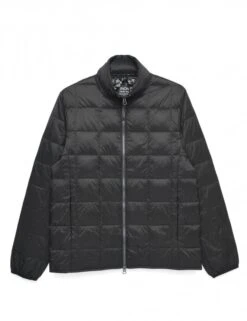Hi-Neck Zip Down Jacket - Black