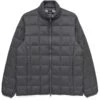 Hi-Neck Zip Down Jacket - Dark Charcoal