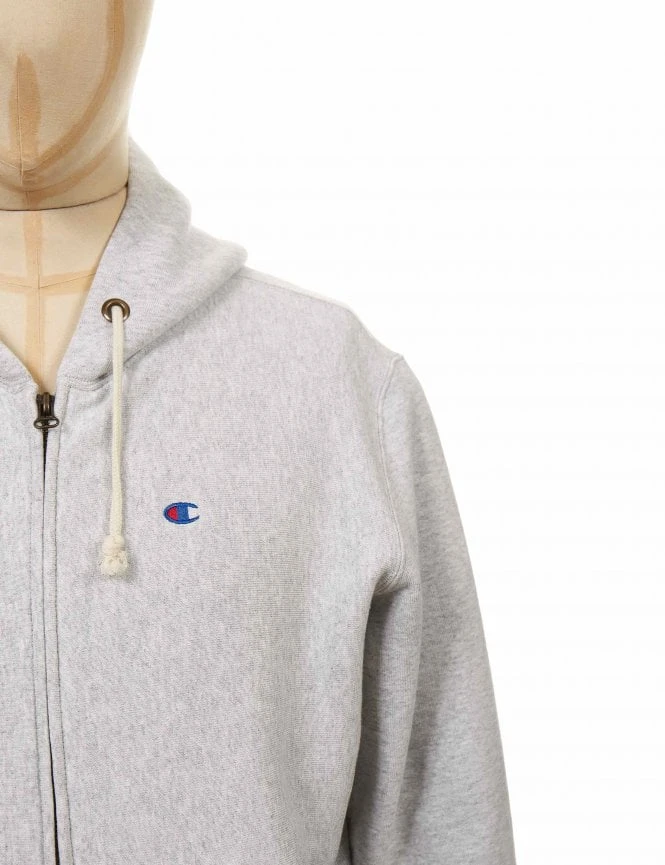 Hooded Logo Zip Jacket - LOXGM Light Grey Champion Reverse Weave Hooded Logo Zip Jacket - LOXGM Light Grey -FatBuddhaStore Clothing hooded logo zip jacket loxgm light grey p29150 100029 medium