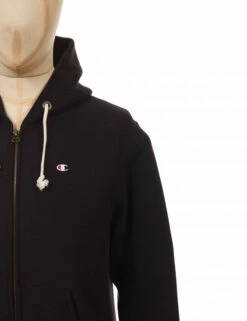 Champion Reverse Weave Hooded Logo Zip Jacket - NBK Black 4 Champion Reverse Weave Hooded Logo Zip Jacket - NBK Black -FatBuddhaStore Clothing hooded logo zip jacket nbk black p29151 100034 medium