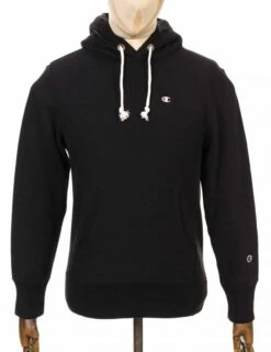 Champion Reverse Weave Hooded Sweat - NBK Black