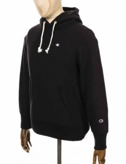 Champion Reverse Weave Hooded Sweat - NBK Black -FatBuddhaStore Clothing hooded sweat nbk black p22341 78781 medium