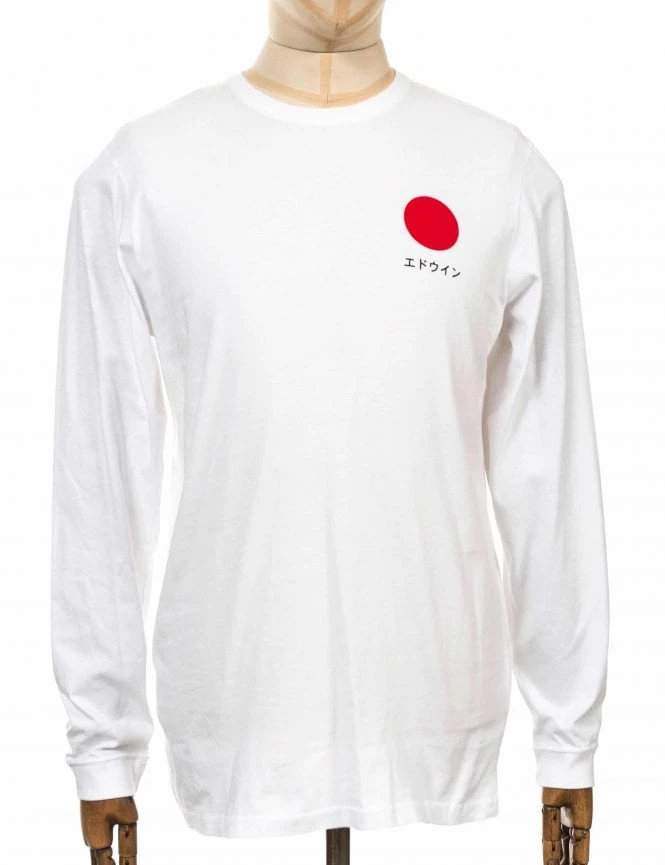 Japanese Sun Long Sleeve Tee - White Japanese Sun Long Sleeve Tee - White -FatBuddhaStore Clothing japanese sun long sleeve tee white p23158 83104 medium
