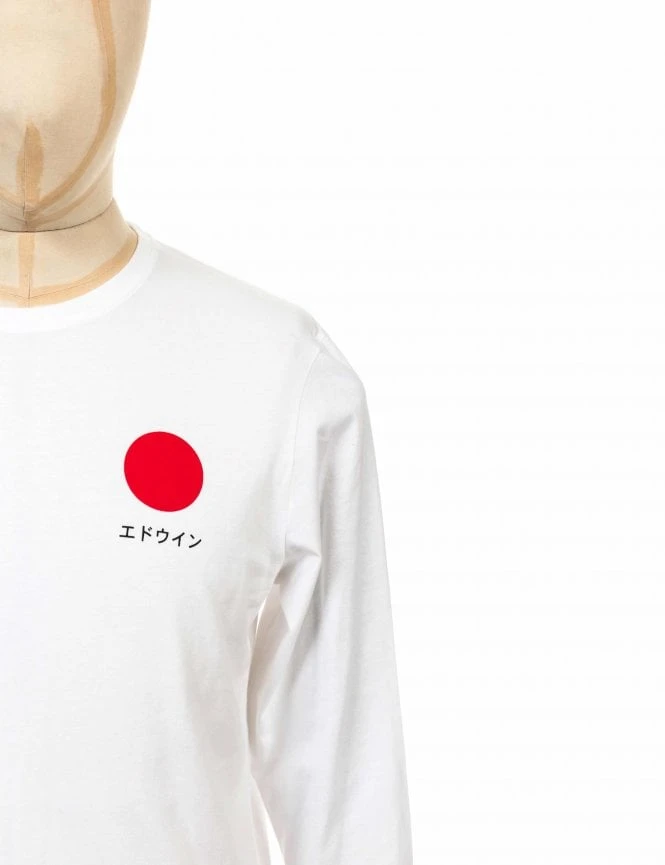 Japanese Sun Long Sleeve Tee - White Japanese Sun Long Sleeve Tee - White -FatBuddhaStore Clothing japanese sun long sleeve tee white p23158 83106 medium