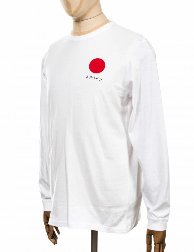 Japanese Sun Long Sleeve Tee - White Japanese Sun Long Sleeve Tee - White -FatBuddhaStore Clothing japanese sun long sleeve tee white p23158 83107 medium