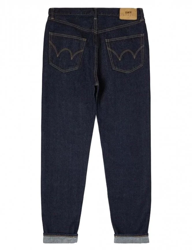 Loose Tapered Kurabo Red Selvedge Jeans - Blue Rinsed Loose Tapered Kurabo Red Selvedge Jeans - Blue Rinsed -FatBuddhaStore Clothing loose tapered kurabo red selvedge jeans blue rinsed p33196 116600 medium