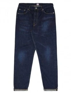 Loose Tapered Rainbow Selvedge Jeans - Blue Dark Used Wash