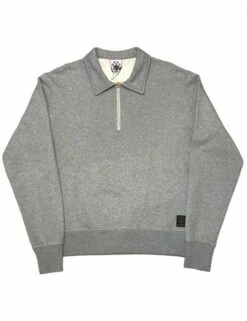 Deus Ex Machina Naval Zip Neck Sweat - Grey Heather