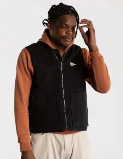 Niro Denim Vest - Black Denim