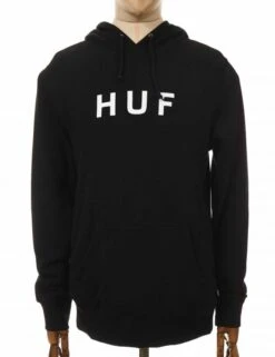 HUF OG Logo Hooded Sweat - Black