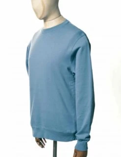 Colorful Standard Organic Cotton Crew Sweat - Stone Blue -FatBuddhaStore Clothing organic cotton crew sweat stone blue p30209 104023 medium