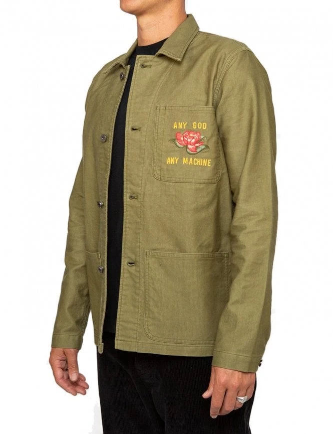 P-41 Overshirt - Olive Drab Deus Ex Machina P-41 Overshirt - Olive Drab -FatBuddhaStore Clothing p 41 overshirt olive drab p30963 106741 medium