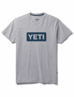 Yeti Premium Logo Badge Tee - Grey/Navy