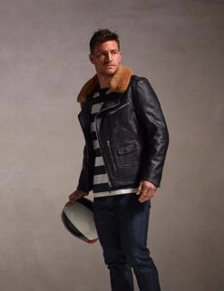 Rexford Leather Jacket - Black -FatBuddhaStore Clothing rexford leather jacket black p32825 111379 medium