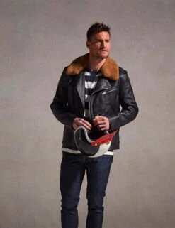 Rexford Leather Jacket - Black -FatBuddhaStore Clothing rexford leather jacket black p32825 111381 medium