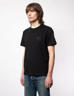 Nudie Jeans Roy Logo Tee - Black 4 Nudie Jeans Roy Logo Tee - Black -FatBuddhaStore Clothing roy logo tee black p30829 106473 medium