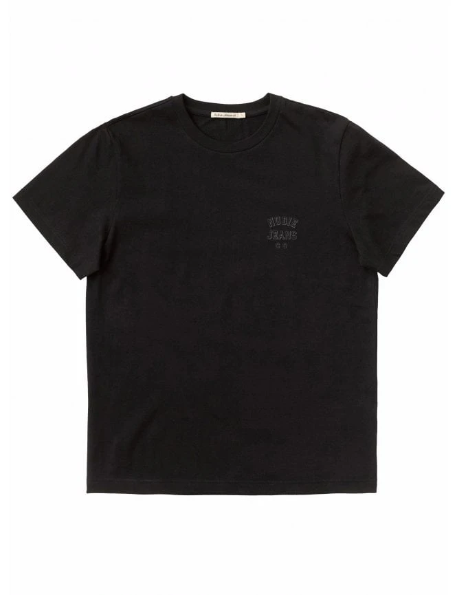 Roy Logo Tee - Black Nudie Jeans Roy Logo Tee - Black -FatBuddhaStore Clothing roy logo tee black p30829 106582 medium