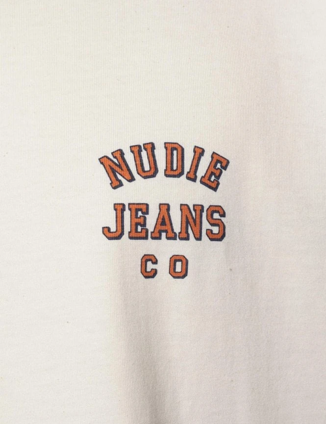 Roy Logo Tee - Off White Nudie Jeans Roy Logo Tee - Off White -FatBuddhaStore Clothing roy logo tee off white p30831 106494 medium