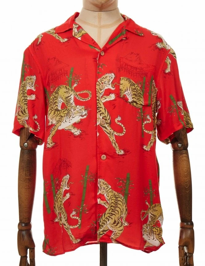 Solstice Shirt - Poppy Red Deus Ex Machina Solstice Shirt - Poppy Red -FatBuddhaStore Clothing solstice shirt poppy red p29436 101169 medium