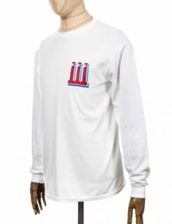 Structure Long Sleeve Tee - White -FatBuddhaStore Clothing structure long sleeve tee white p18290 81463 medium