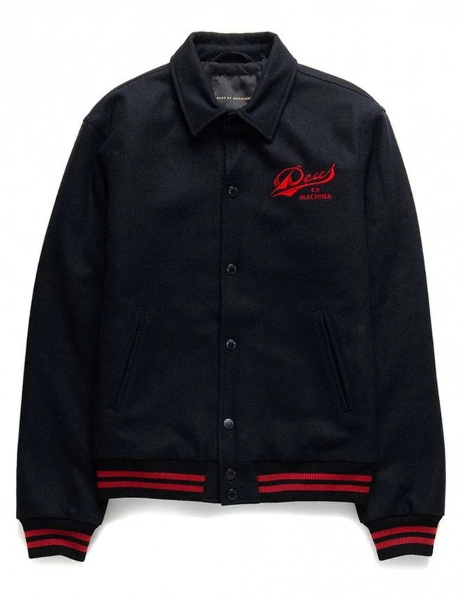 Team Bomber Jacket - Black Deus Ex Machina Team Bomber Jacket - Black -FatBuddhaStore Clothing team bomber jacket black p30064 116704 medium