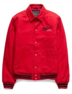 Deus Ex Machina Team Bomber Jacket - Chilli Red