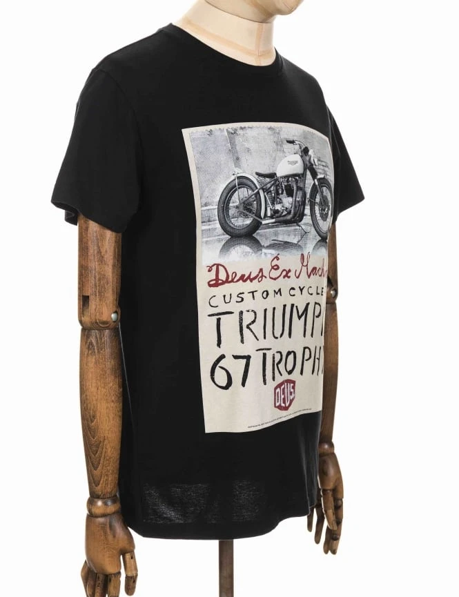Triumph Trophy Tee - Black Deus Ex Machina Triumph Trophy Tee - Black -FatBuddhaStore Clothing triumph trophy tee black p16349 65151 medium