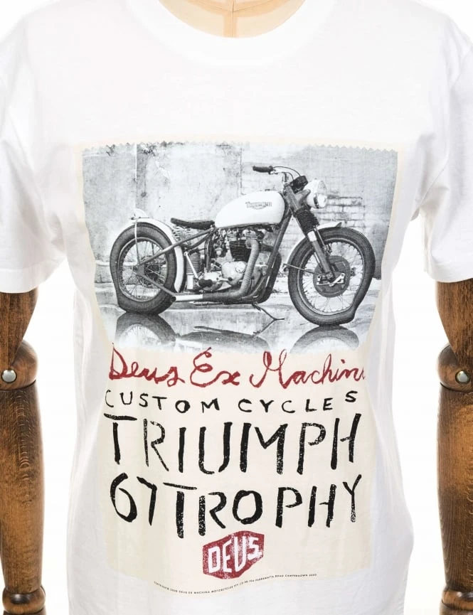 Triumph Trophy Tee - White Deus Ex Machina Triumph Trophy Tee - White -FatBuddhaStore Clothing triumph trophy tee white p19848 75320 medium