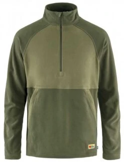 Fjallraven Vardag Lite Half Zip Fleece - Laurel Green-Light Olive