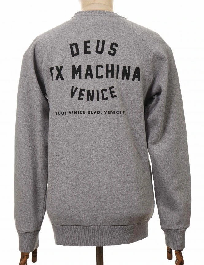 Venice Address Crew Sweat - Grey Heather Deus Ex Machina Venice Address Crew Sweat - Grey Heather -FatBuddhaStore Clothing venice address crew sweat grey heather p28337 98370 medium