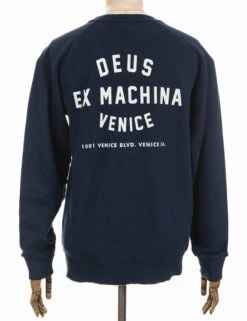 Deus Ex Machina Venice Address Crew Sweat - Navy