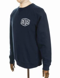 Deus Ex Machina Venice Address Crew Sweat - Navy -FatBuddhaStore Clothing venice address crew sweat navy p16400 65353 medium