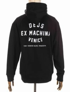 Deus Ex Machina Venice Address Hooded Sweat - Black