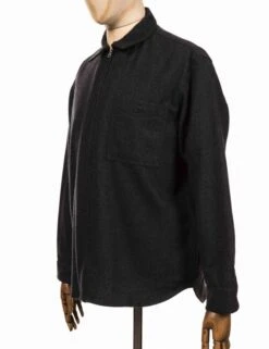 Wilson Zip Through Shirt - Anthracite -FatBuddhaStore Clothing wilson zip through shirt anthracite p24434 89463 medium